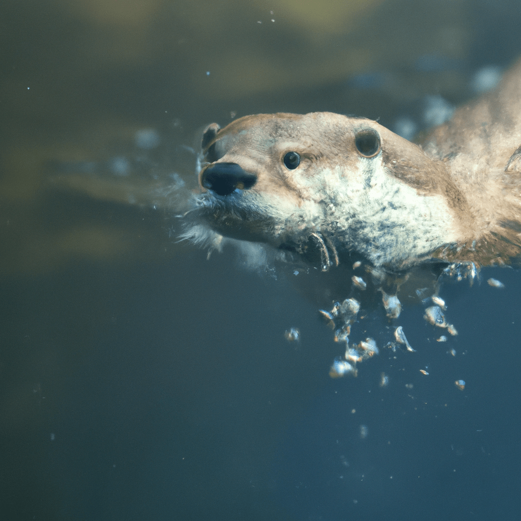 3 - [A close-up shot capturing a river otter swimming underwater, with its sleek fur glistening in the sunlight.]. Nikon 70-200 mm f/2.8. No text.. Sigma 85 mm f/1.4. No text.