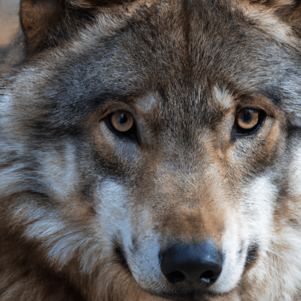3 - [A close-up photograph of a wolf's piercing gaze, captured by a hidden camera in its natural habitat].. Sigma 85 mm f/1.4. No text.