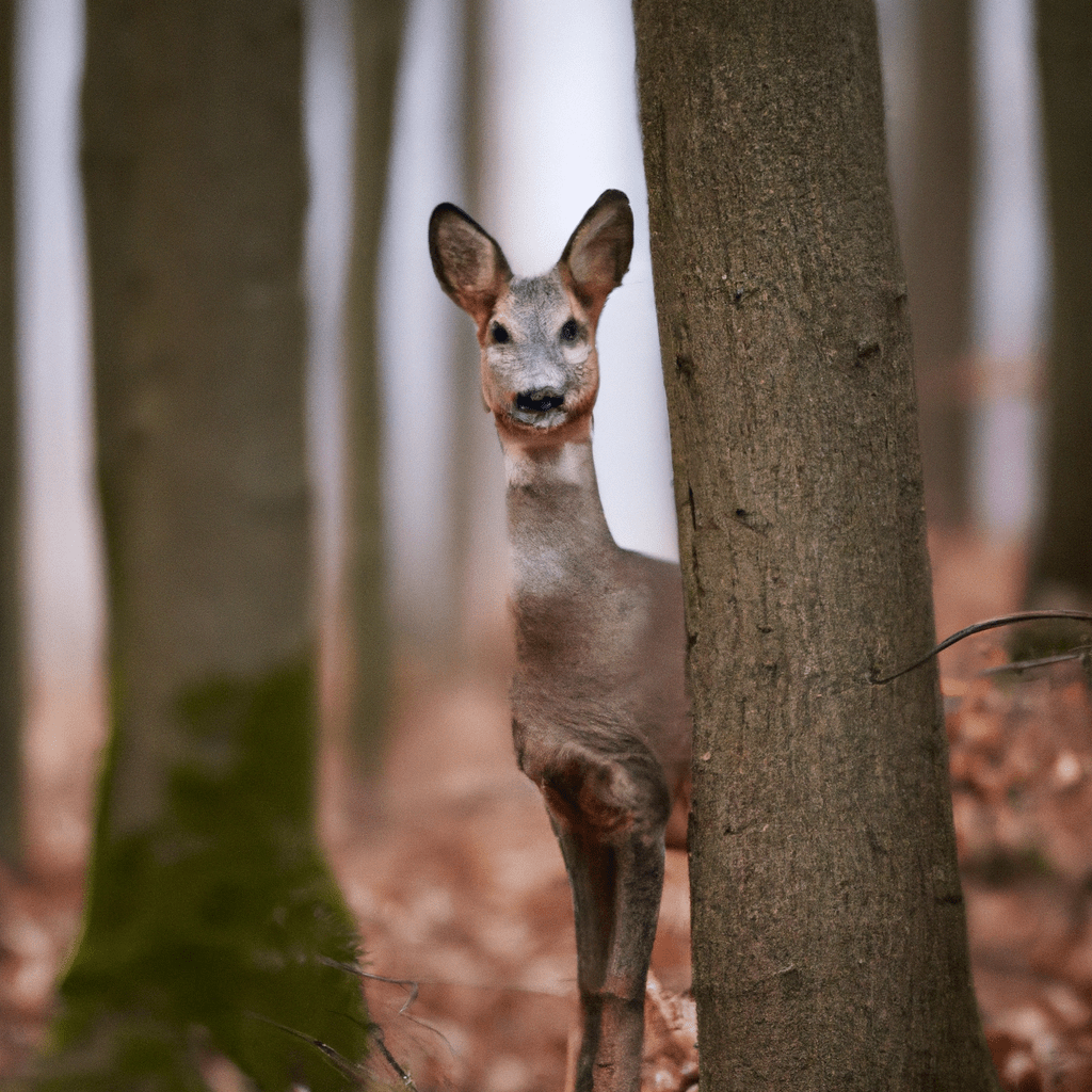 A photo capturing a deer in its natural habitat, taken by a discreet and affordable trail camera.. Sigma 85 mm f/1.4. No text.