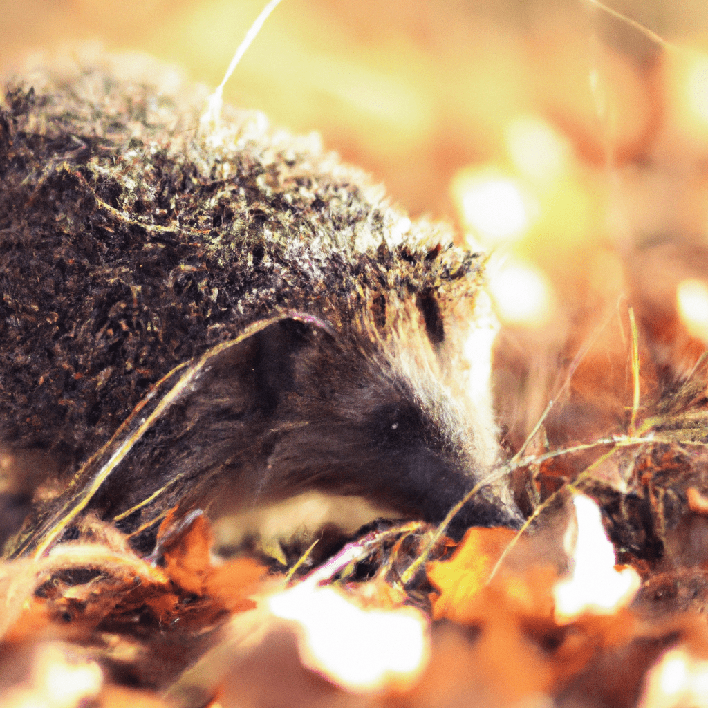 2 - [A photo of a hedgehog searching for food in a changing climate]. Canon 50 mm f/1.8. No text.. Sigma 85 mm f/1.4. No text.