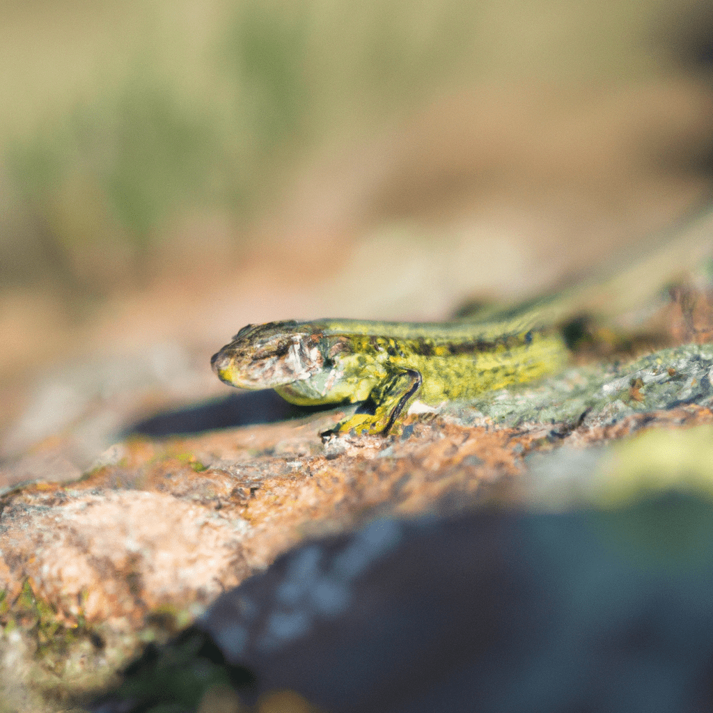 A photo showing a lizard in its natural habitat, highlighting the impact of human activity on their population.. Sigma 85 mm f/1.4. No text.