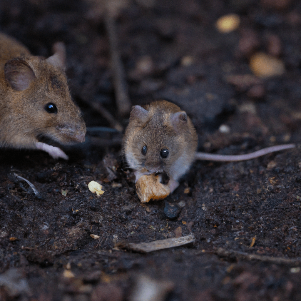 A captivating photo showcasing the diverse diet of mice, from foraging on the ground to hunting in the air. Sigma 85 mm f/1.4. No text.. Sigma 85 mm f/1.4. No text.