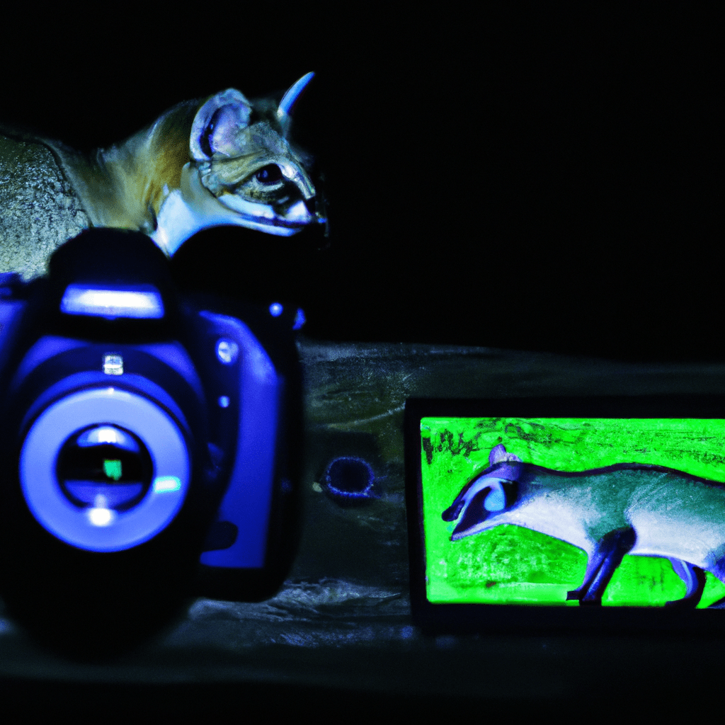 2 - [Nighttime Discovery: A stunning photograph captured by a camera trap reveals the secret lives of nocturnal animals in their natural habitat.]. Canon 70-200 mm f/2.8. No text.. Sigma 85 mm f/1.4. No text.