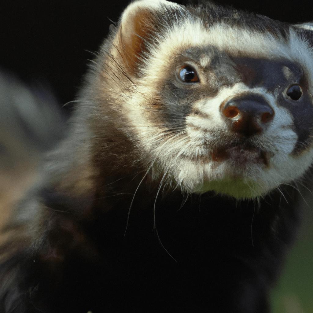 4 - [Photo: A close-up capture of a polecat captured by a motion-sensor camera in its natural habitat, shedding light on the impact of conservation efforts on its behavior.]. Sigma 85 mm f/1.4. No text.. Sigma 85 mm f/1.4. No text.