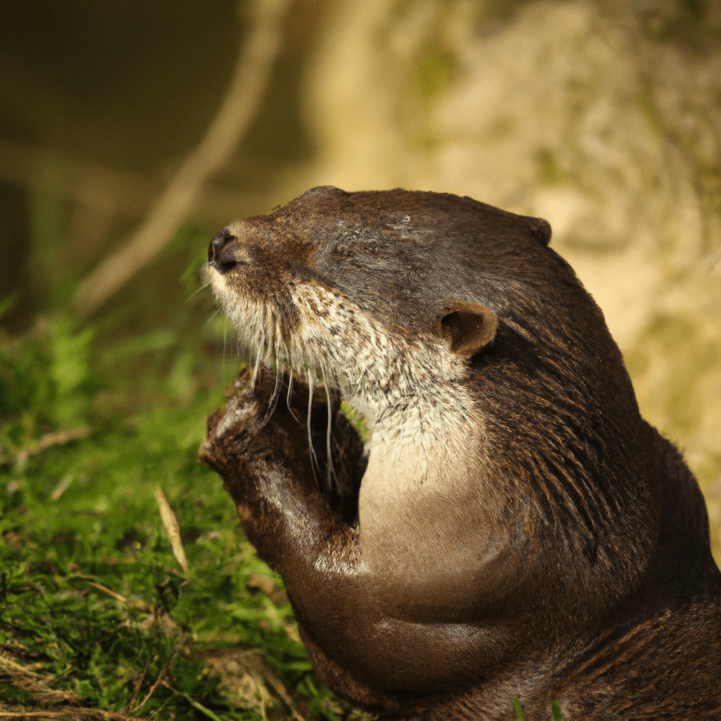 2 - [A hidden camera capturing a river otter in its natural habitat.]. Canon 100 mm f/2.8. No text.. Sigma 85 mm f/1.4. No text.