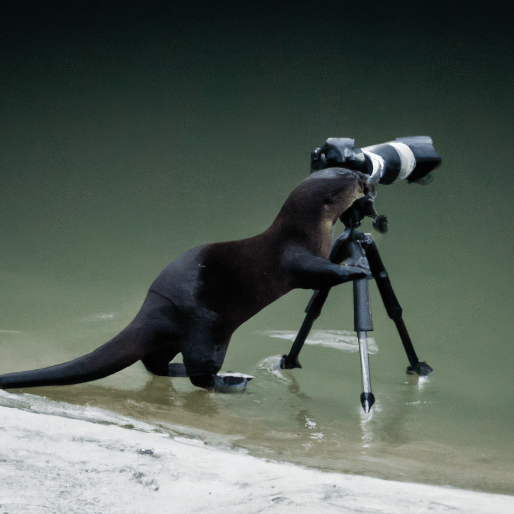2 - [A high-quality wildlife camera capturing a river otter in action, providing valuable data for research and understanding their behaviors.] Canon 70-200 mm f/2.8. No text.. Sigma 85 mm f/1.4. No text.