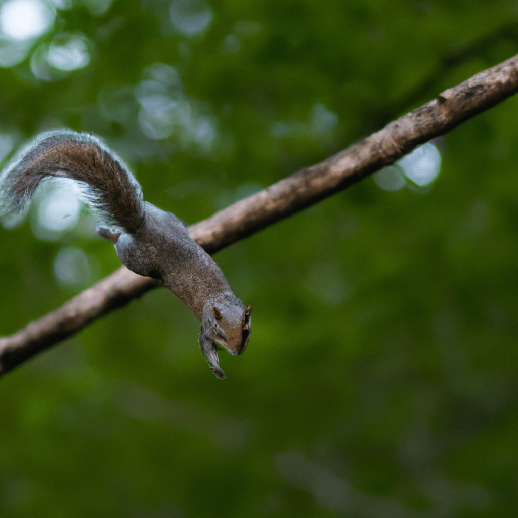 4 - [ ] A stunning close-up photo of a squirrel leaping gracefully from branch to branch, showcasing its impressive agility and acrobatic skills. Sigma 85 mm f/1.4. No text.. Sigma 85 mm f/1.4. No text.