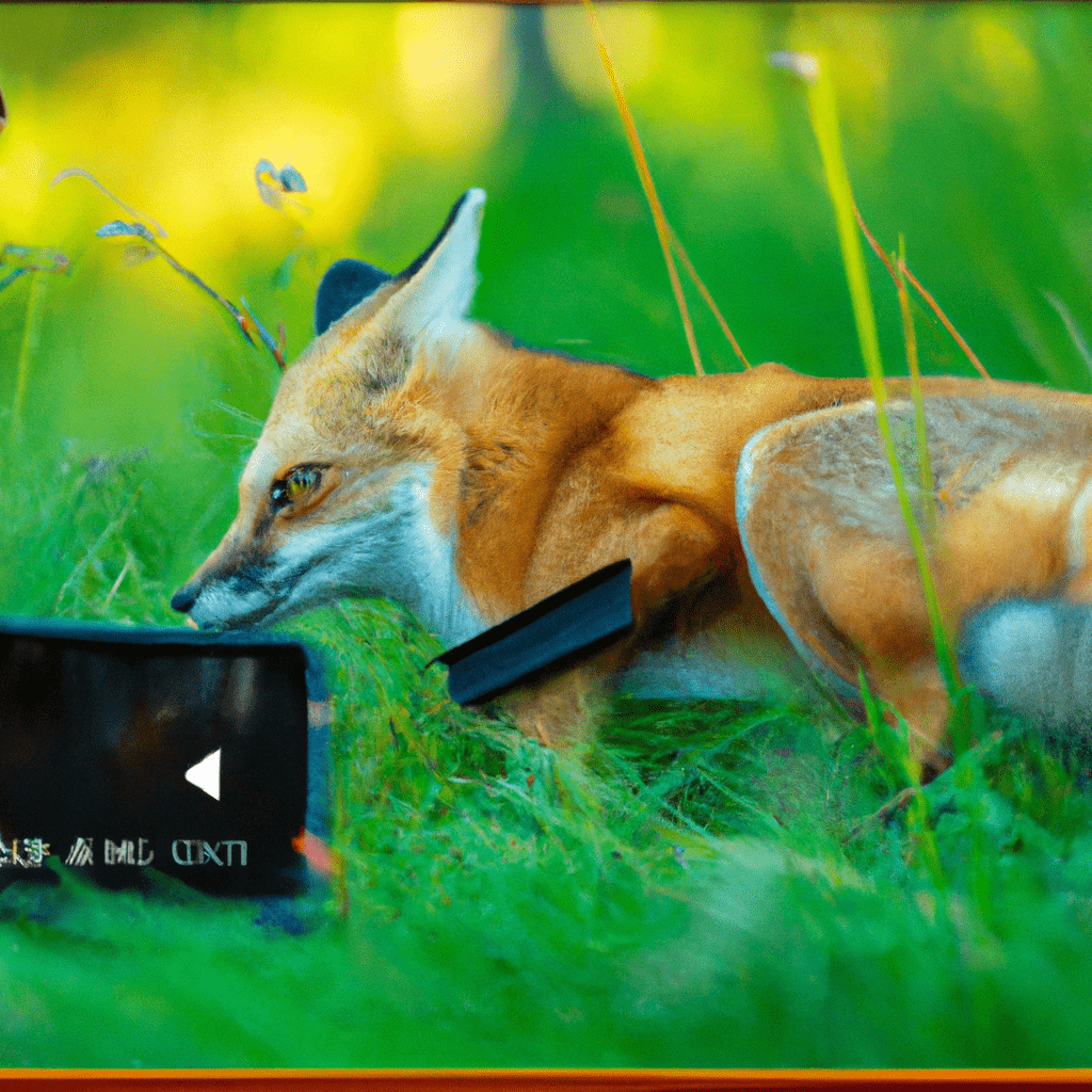 A captivating photo capturing the unique moments and behaviors of foxes through the use of trail cameras. #WildlifePhotography. Wi-Fi-enabled trail camera. No text.. Sigma 85 mm f/1.4. No text.