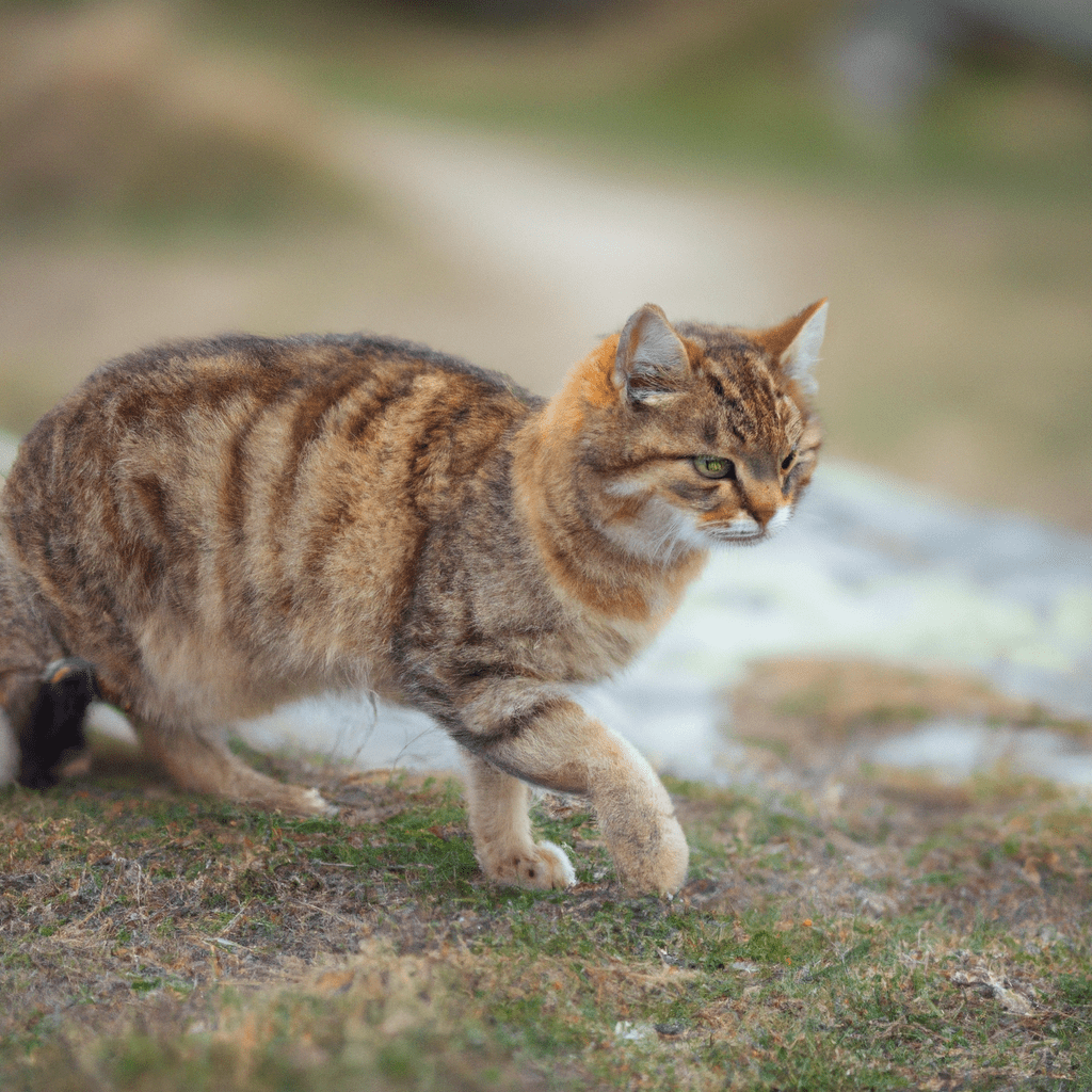 A wild cat searching for food in a changing ecosystem.. Sigma 85 mm f/1.4. No text.