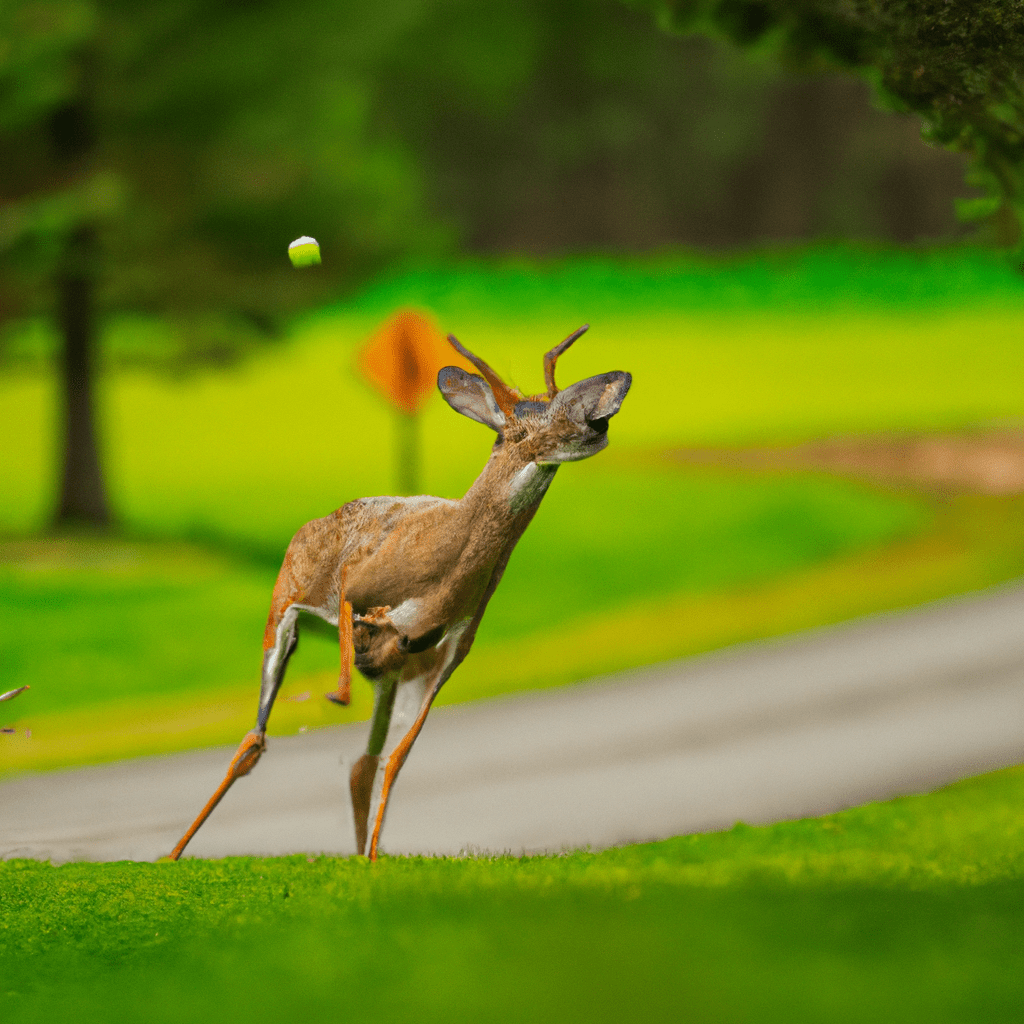 A wildlife camera capturing a stunning photo of a deer in full motion, showcasing its natural behavior and the speed and range at which the camera can detect and capture the movement. Sigma 85 mm f/1.4. No text.. Sigma 85 mm f/1.4. No text.