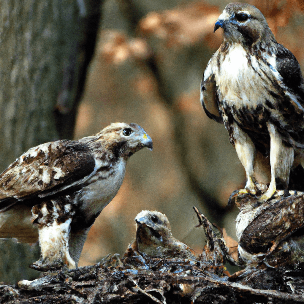 2 - A ground-breaking capture: Witness the first-ever photo of a family of majestic forest hawks taken by a hidden camera. These rare images shed light on the secret lives of these elusive birds and underscore the importance of their conservation. Sigma 85 mm f/1.4. No text.. Sigma 85 mm f/1.4. No text.
