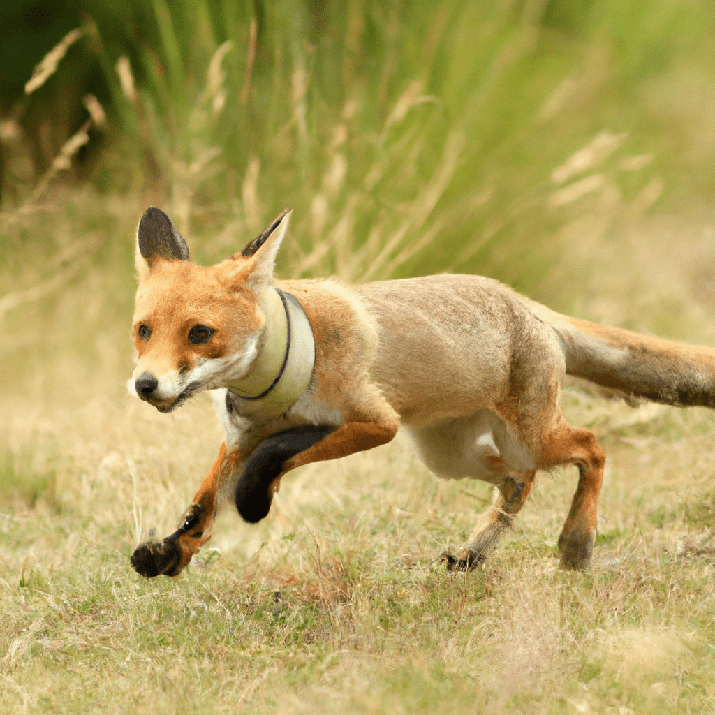 2 - [PHOTO] A captivating glimpse into the wild. A motion-activated camera captures a fox in its natural habitat, showcasing its agility and keen senses. An invaluable tool for wildlife research, providing unique insights into animal behavior.. Sigma 85 mm f/1.4. No text.